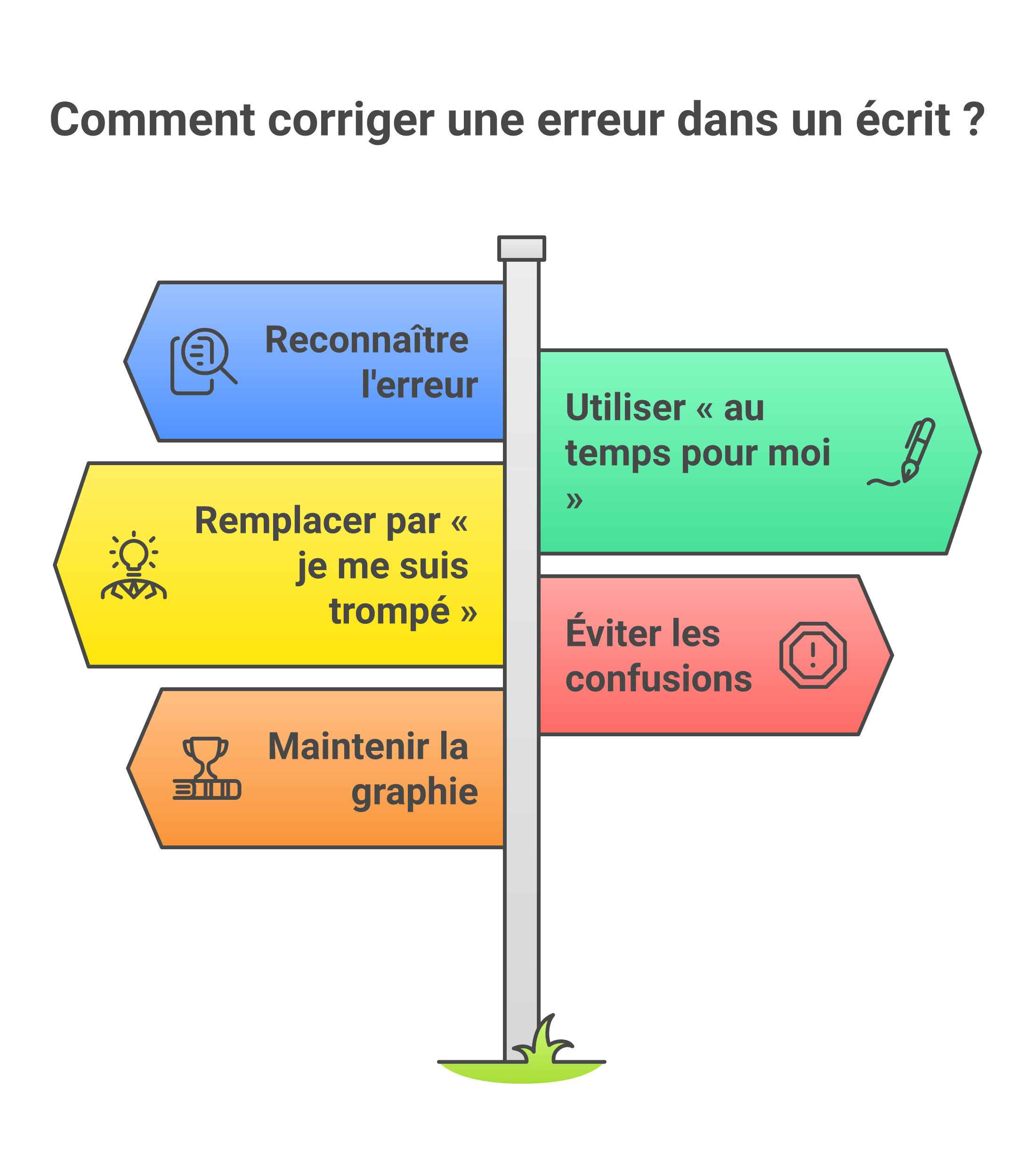 Méthode simple pour retenir l’orthographe de au temps pour moi