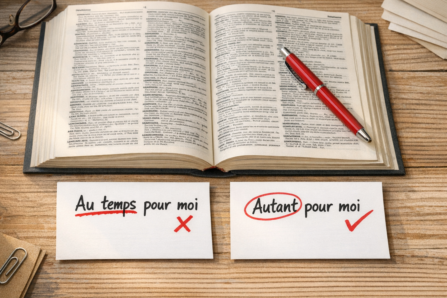 Au temps pour moi : quelle orthographe choisir sans faute ?