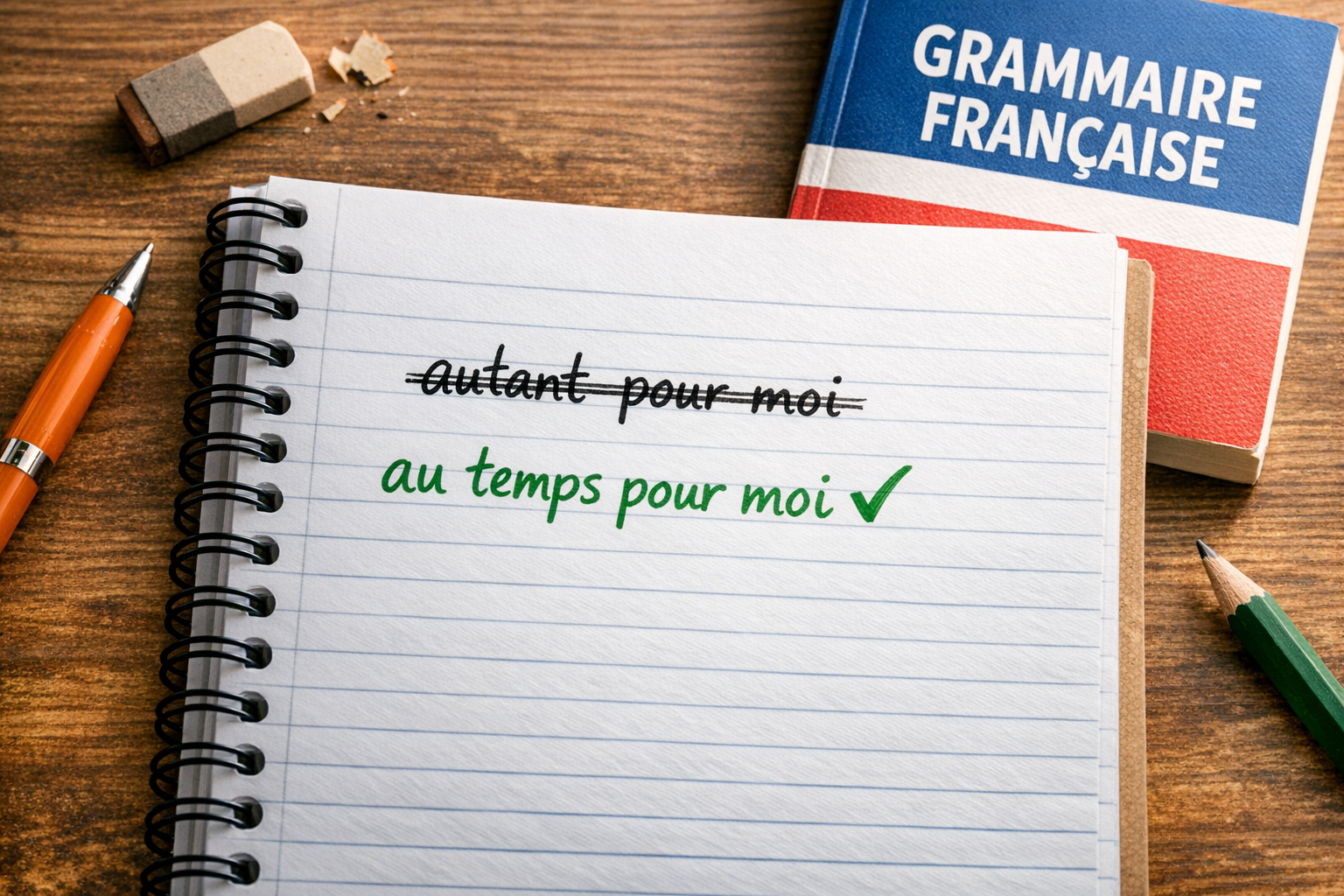 Autant pour moi : faut-il écrire « au temps pour moi » ?