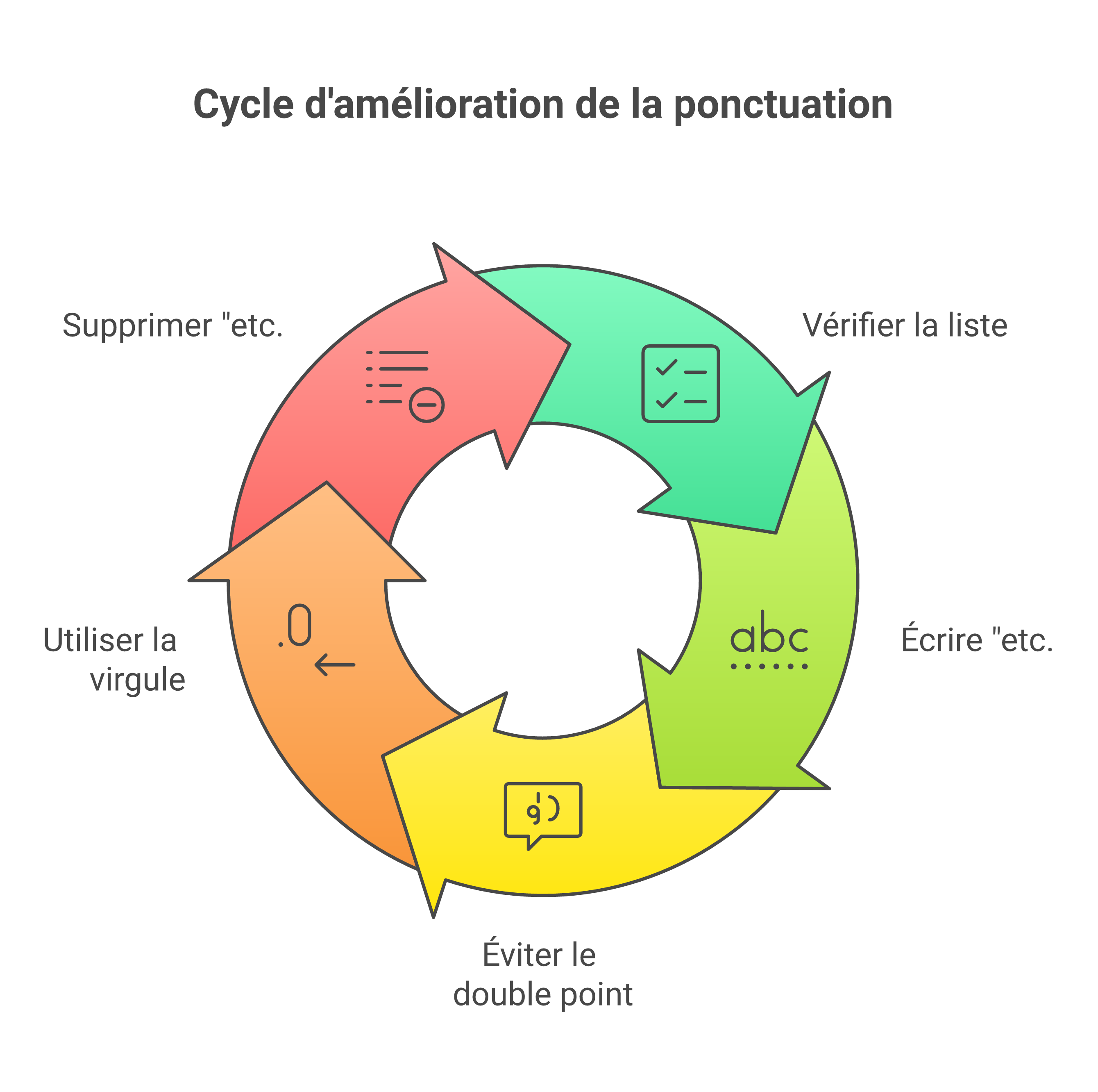 Mémo de relecture pour ponctuer correctement etc.