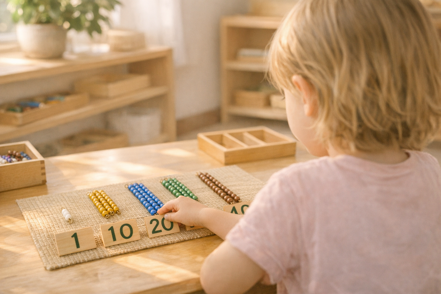 Méthode Montessori pour apprendre les tables de multiplication