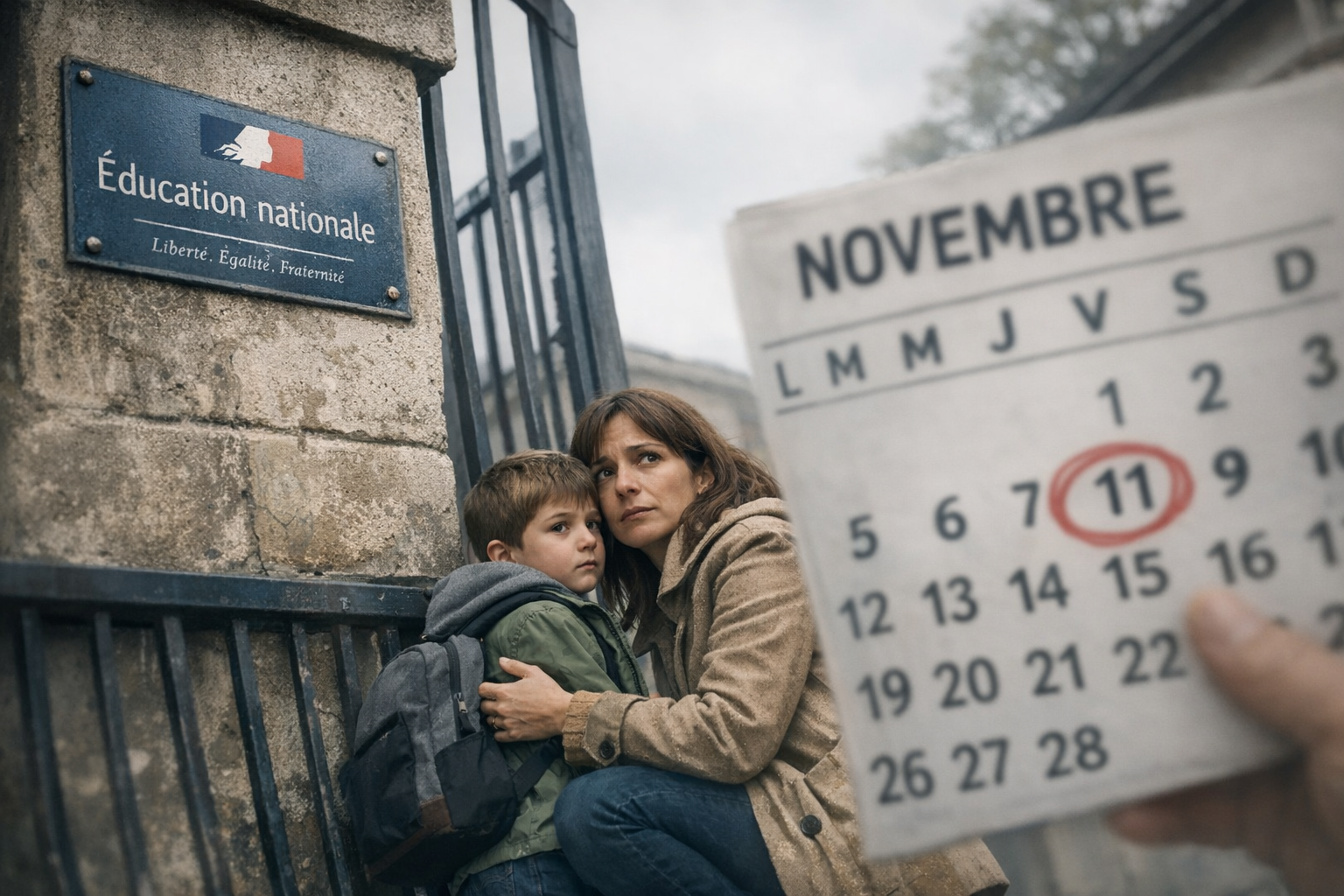Pont 11 novembre Éducation nationale : école ou pas ?